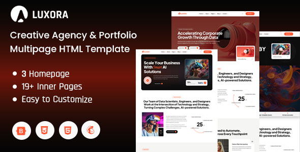 Luxora - Creative Agency & Portfolio HTML Template